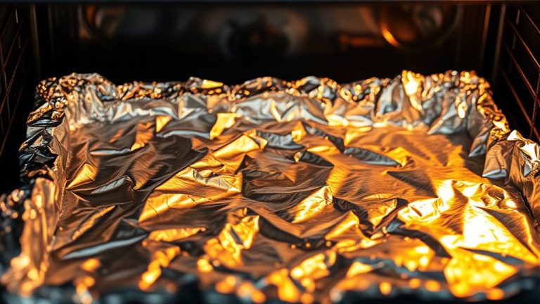 aluminum reacts in oven