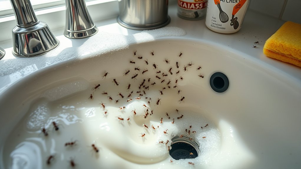 ants invade kitchen sinks