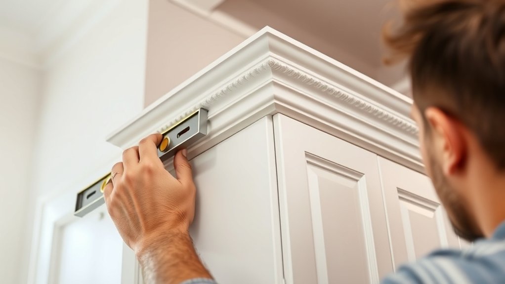attach and secure crown molding