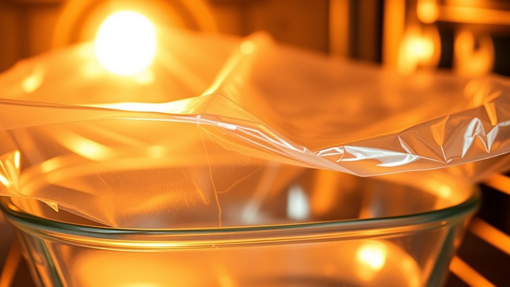 avoid plastic wrap in oven