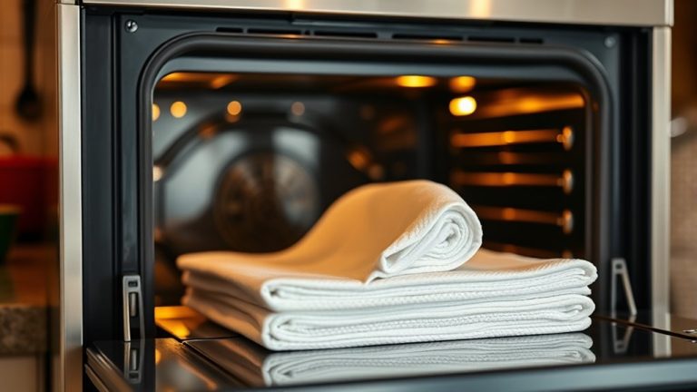 avoid putting paper towels in oven
