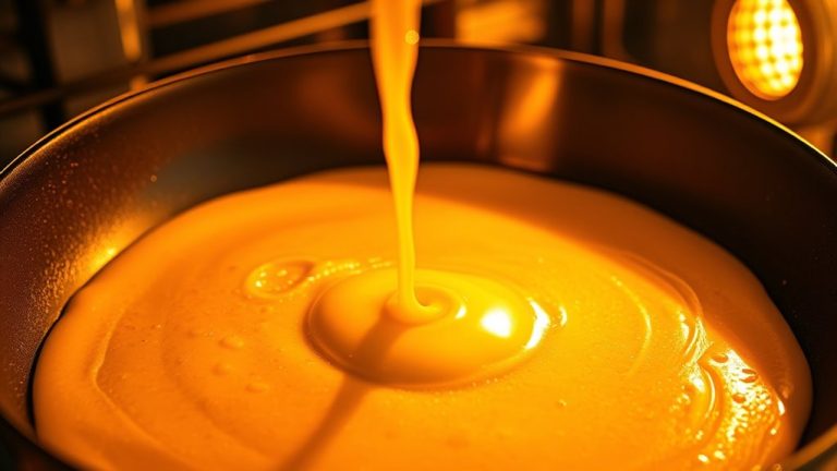 bake batter in oven