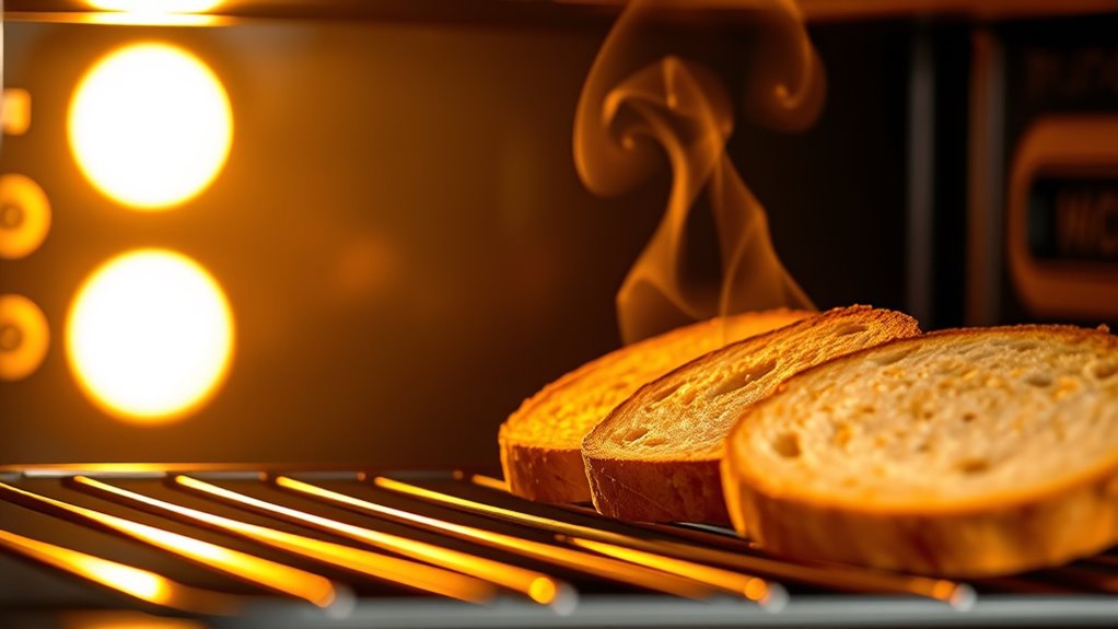 bake bread until toasted