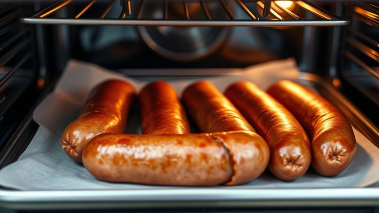 bake sausage evenly inside