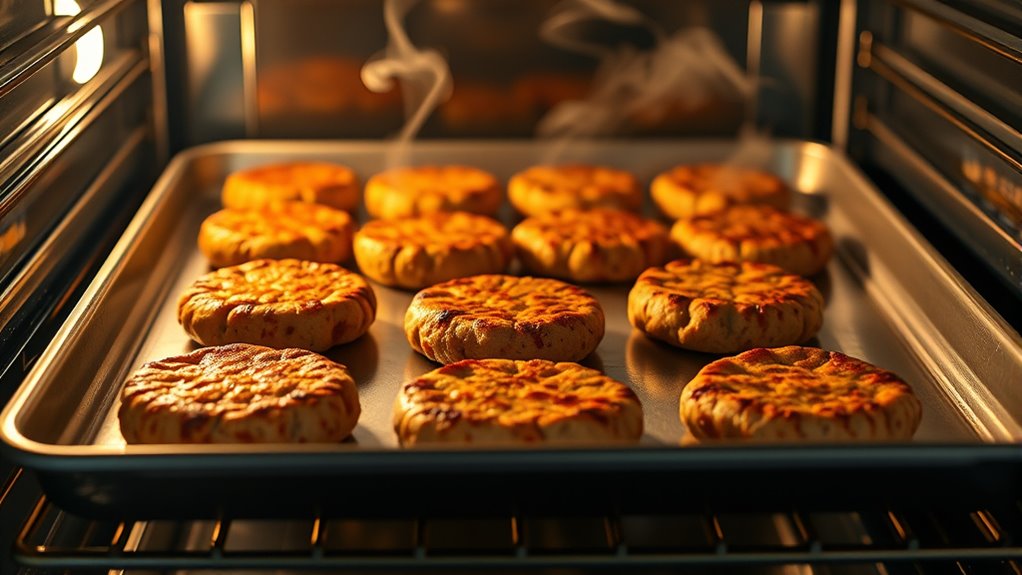 bake sausage patties evenly