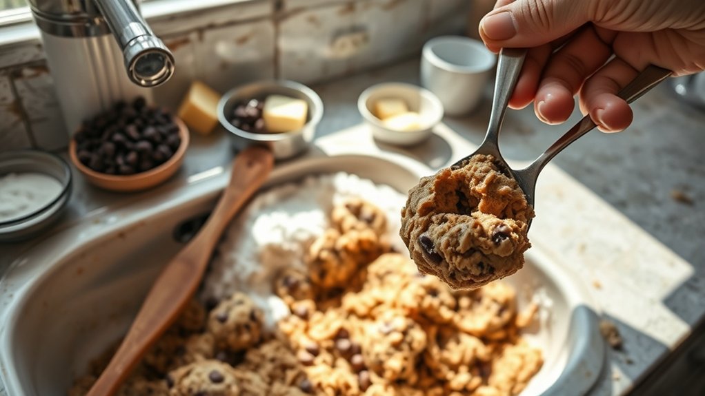 baking cookies with kitchen sink