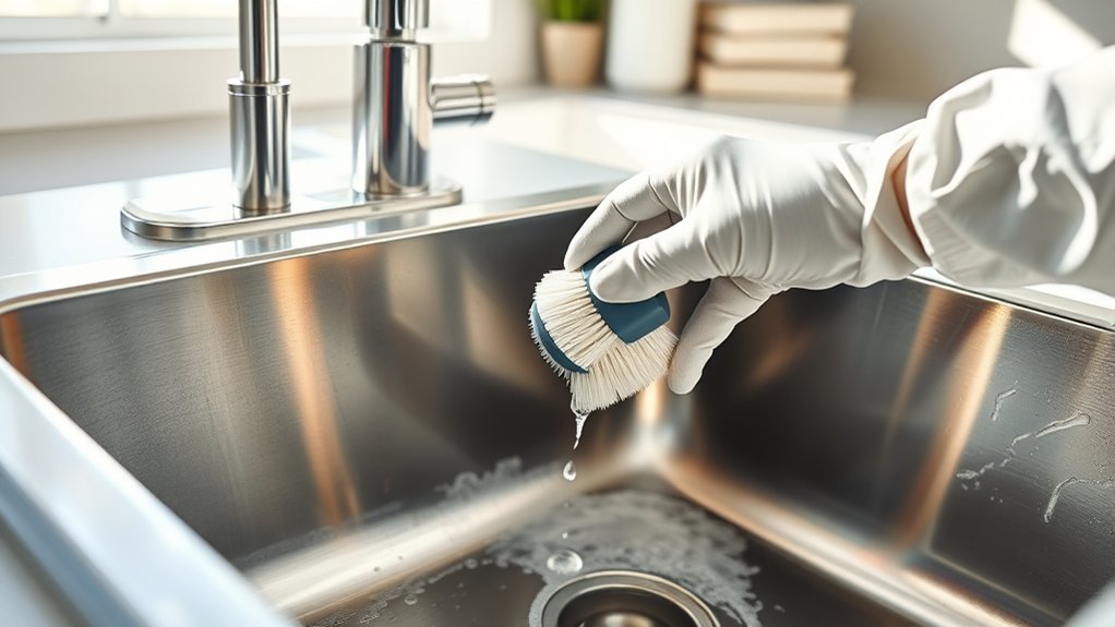 bleach kitchen sink cleaning