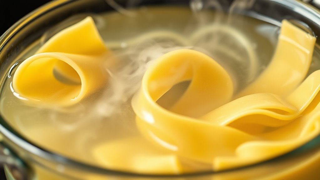 boiling softens lasagna noodles