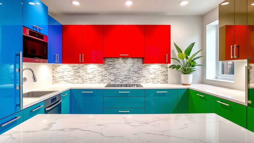 bold vibrant kitchen colors