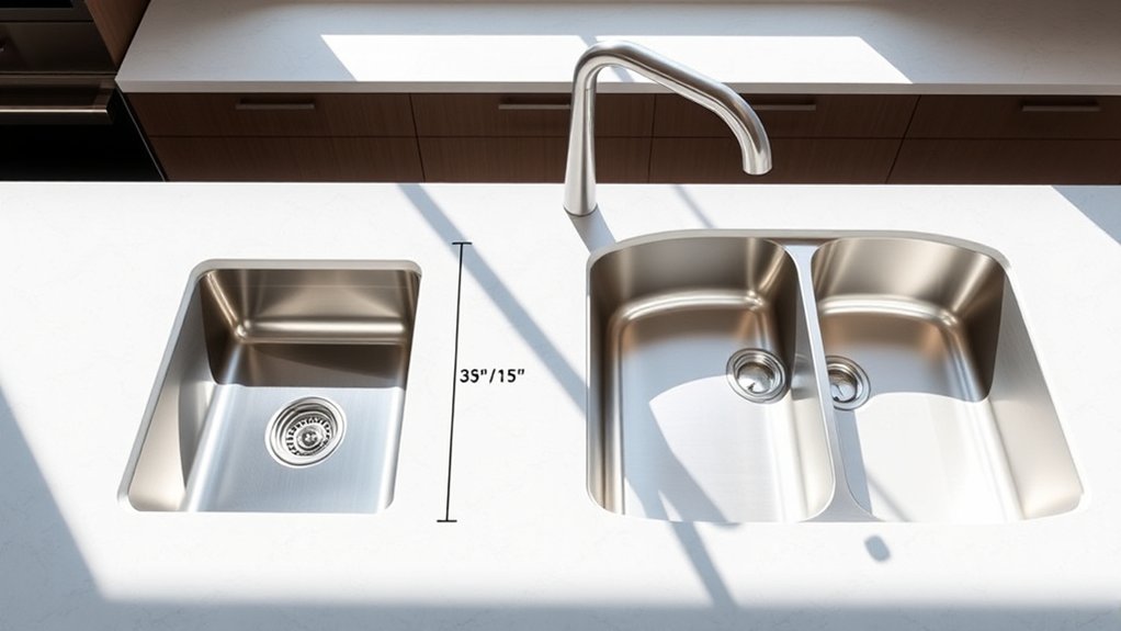 choose sink size wisely