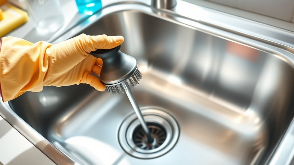 clean kitchen drain easily