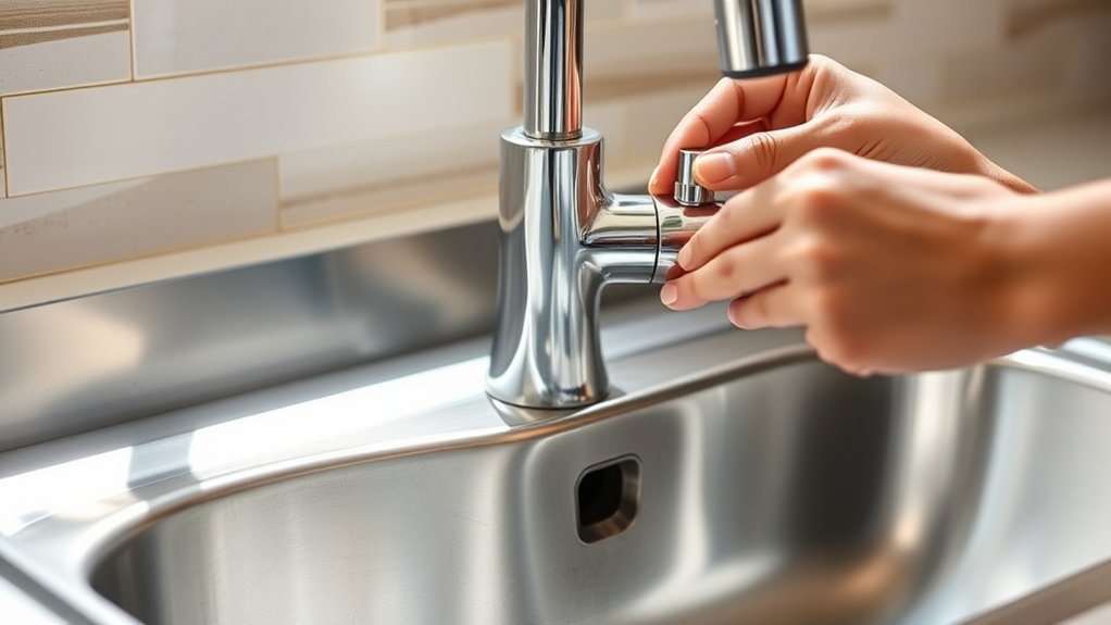 clear sink and shut off water