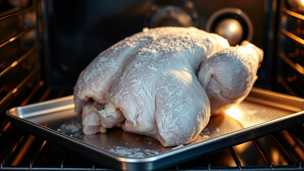 cooking frozen chicken safely