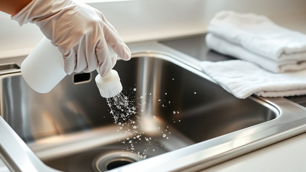 disinfect kitchen sink properly