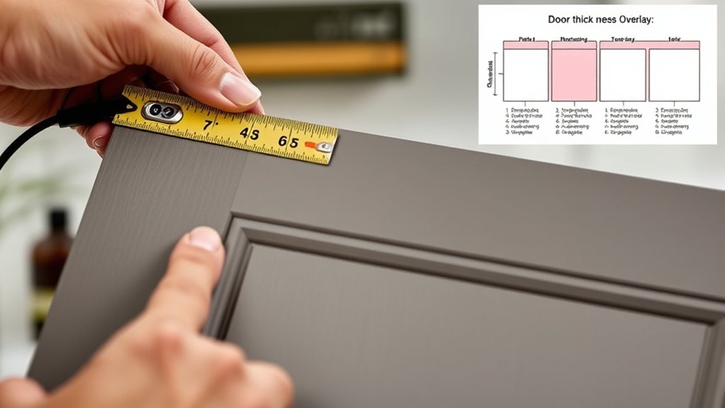 door thickness and overlay