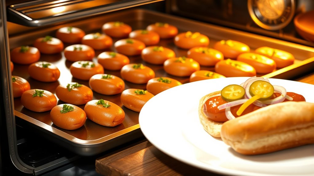 elegant hot dog presentation