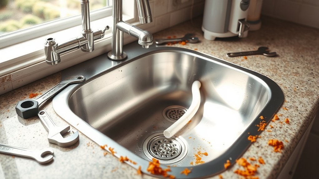 fixing sink installation issues