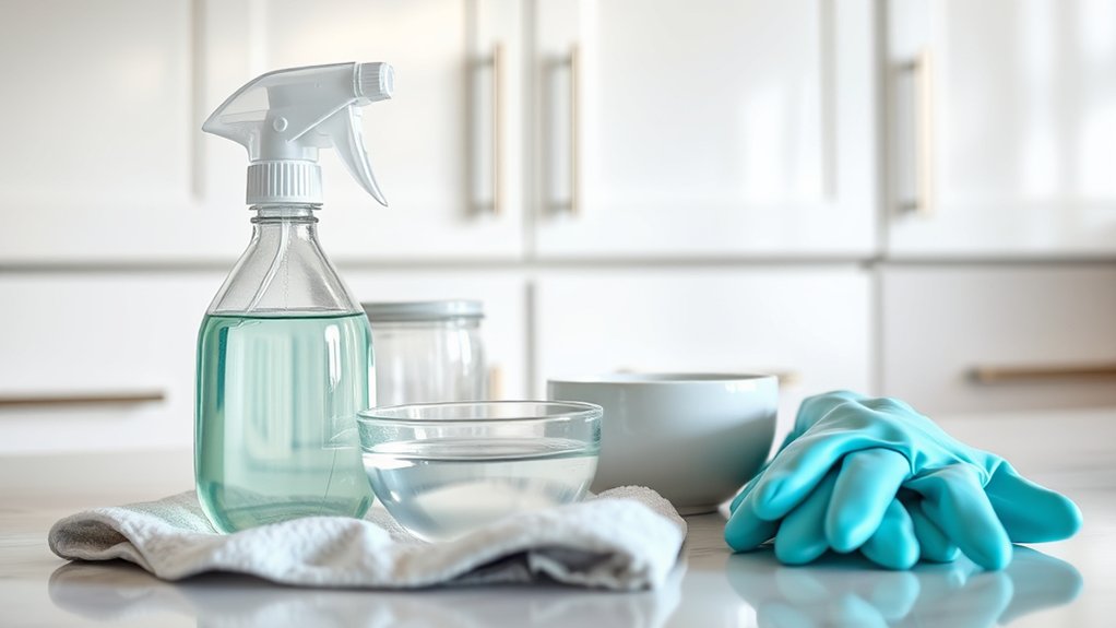 gather supplies before cleaning