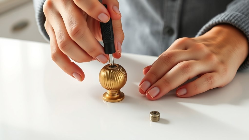 handle hardware carefully during removal