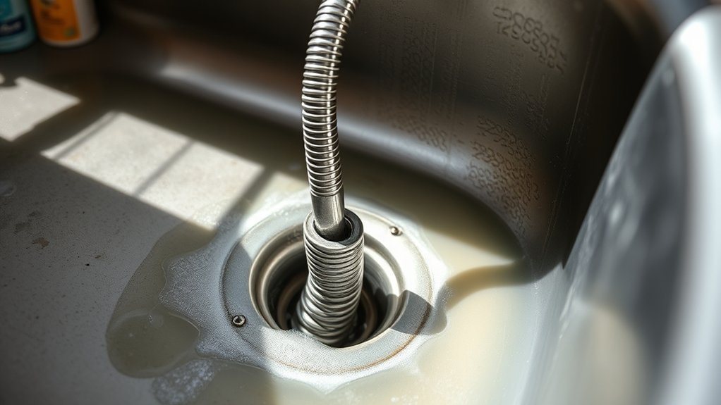 homemade drain snake method