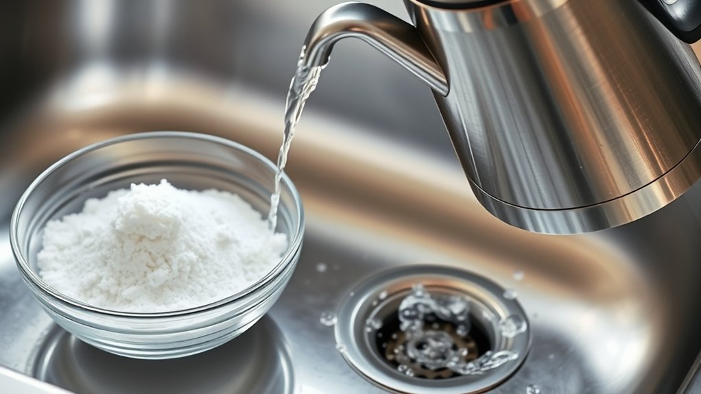 hot water baking soda flush