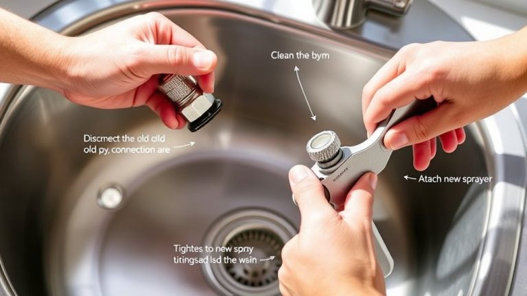 install kitchen sink sprayer