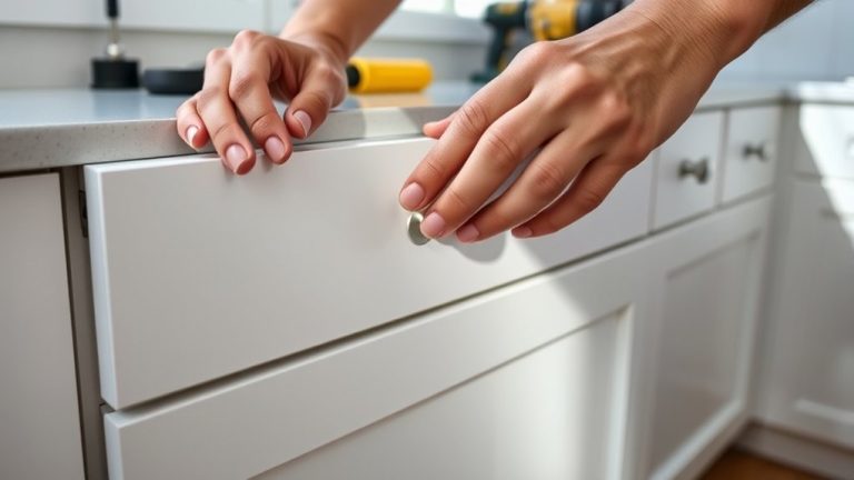 installing cabinet knobs smoothly