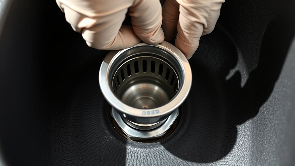 installing cast iron sink strainer