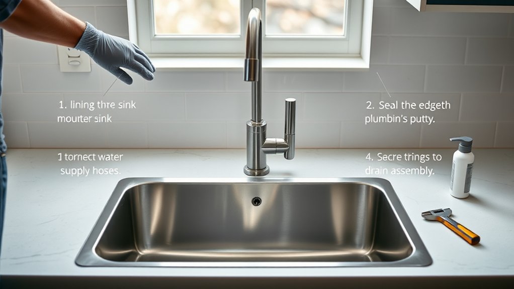 installing kitchen sink step by step