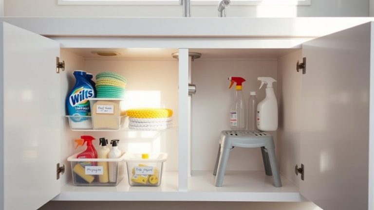 kitchen sink organization tips