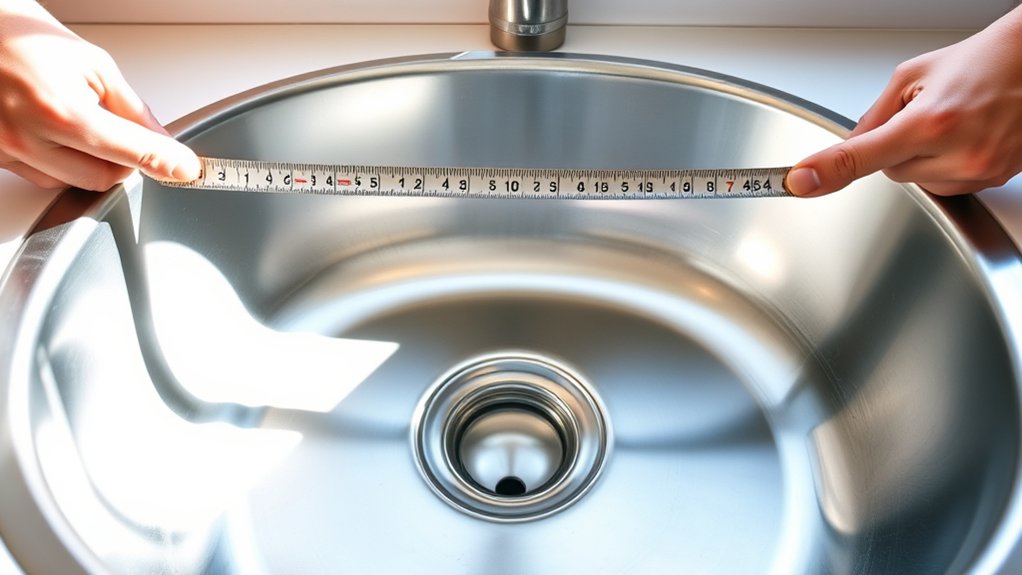 measure sink dimensions accurately