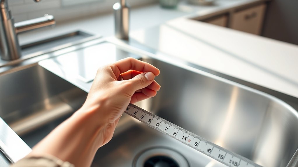 measure sink dimensions accurately
