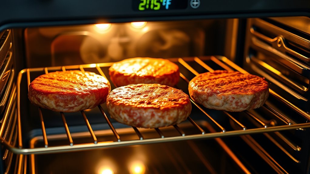 optimal oven burger cooking