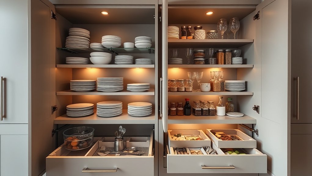 optimize deep cabinet storage