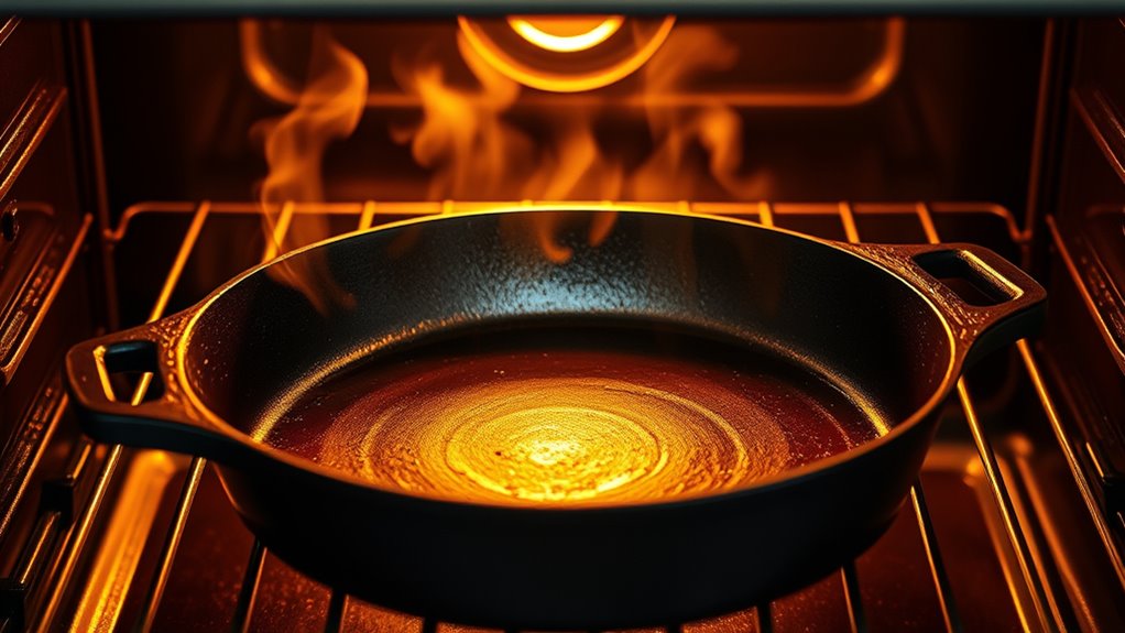 oven heating enhances cast iron