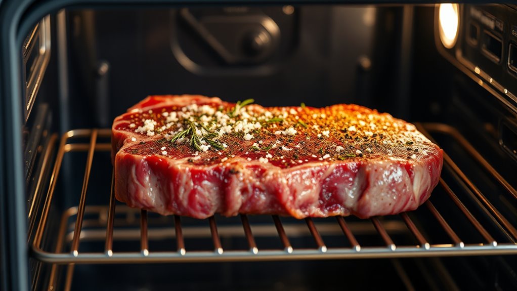 perfectly seasoned oven steak