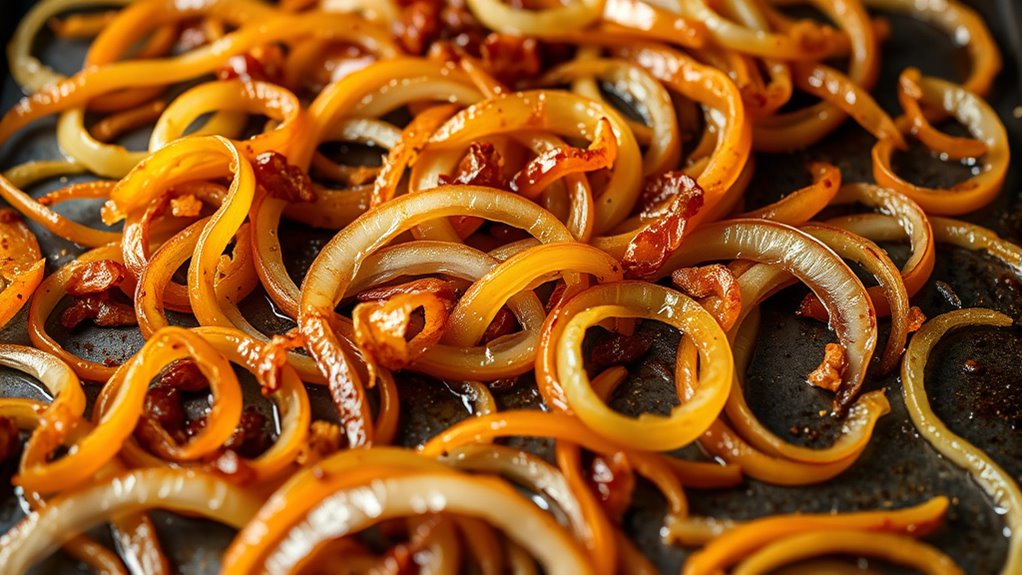 prepare onions evenly sliced