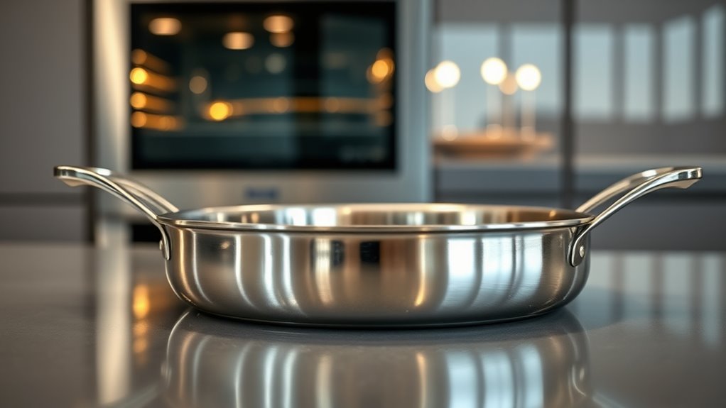 prepare stainless steel pans