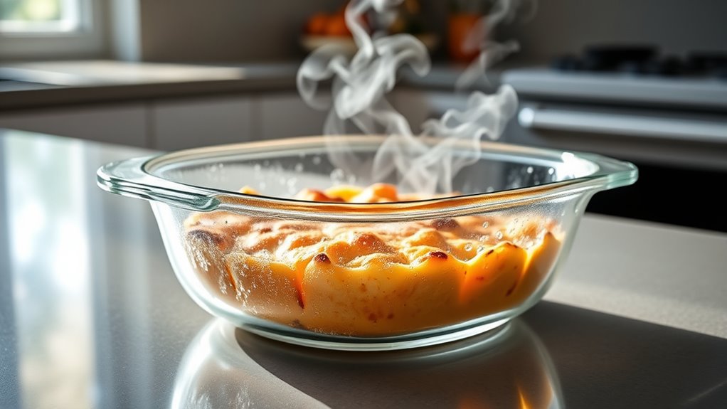 pyrex withstands temperature change