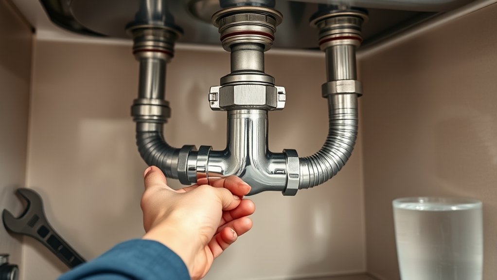 reconnect plumbing securely tested