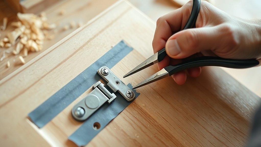 remove hinges and prepare surface
