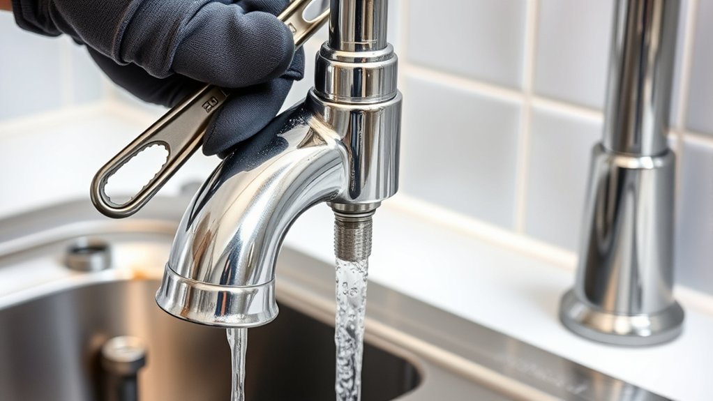 replace faulty kitchen faucet