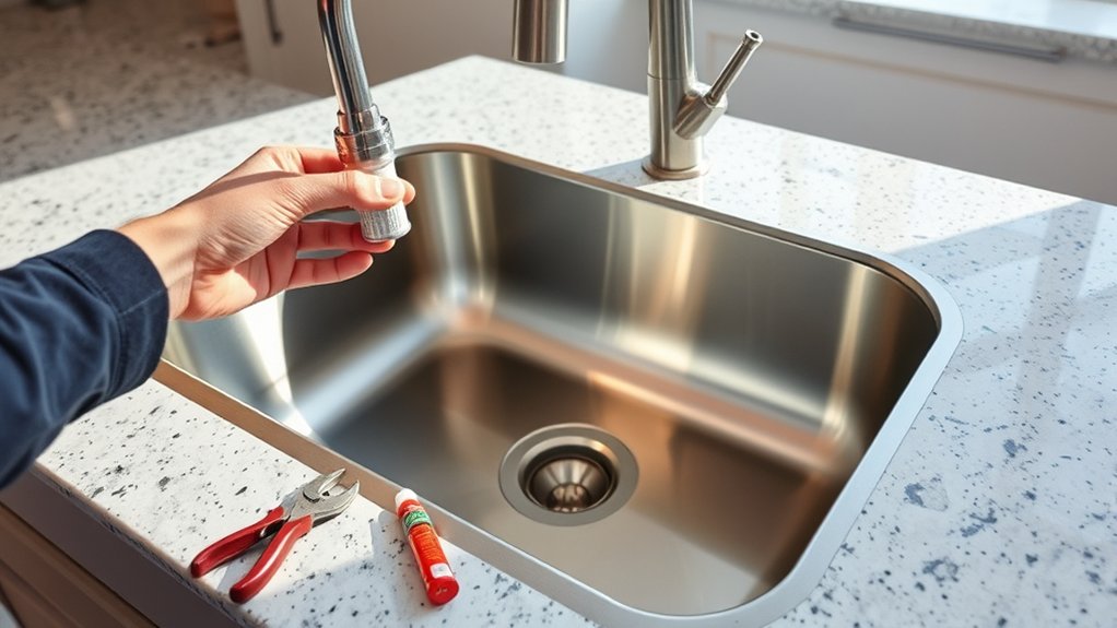 replace sink without countertop
