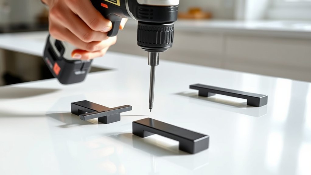 replacing cabinet hardware steps