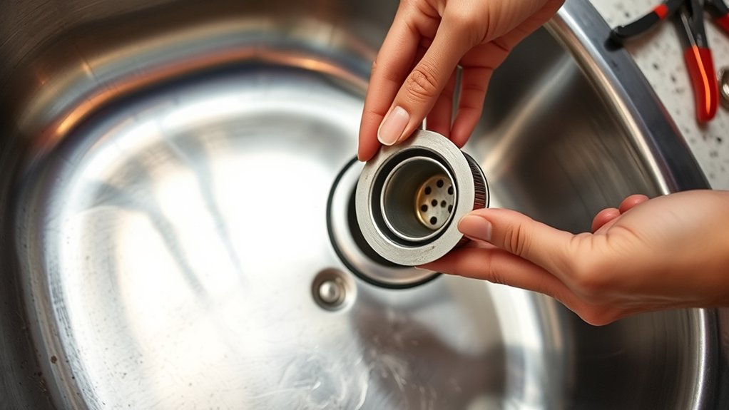 replacing sink strainer