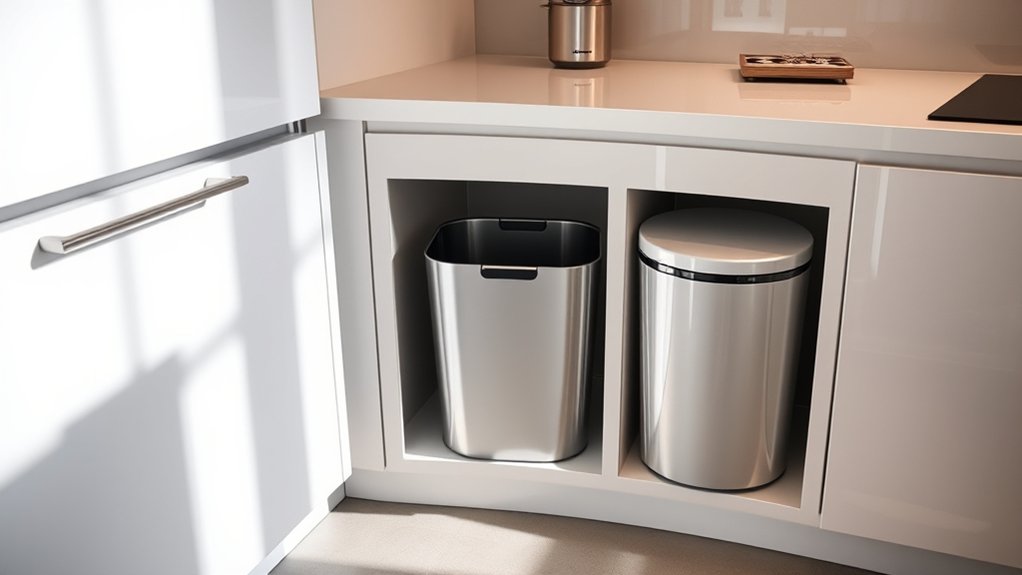 standard cabinet trash sizes
