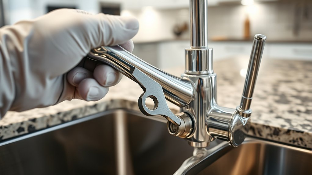 tighten kitchen sink faucet