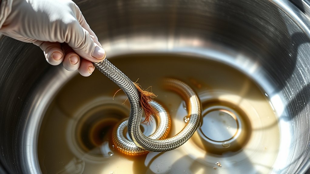 use snake to clear clog