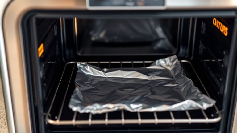 using foil safely in oven