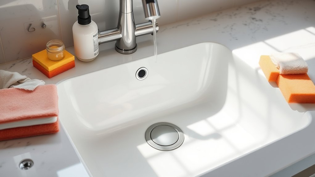 white sink cleaning tips